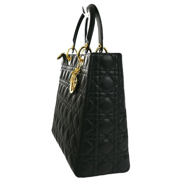 Authenticity Guarantee CHRISTIAN DIOR Lady Cannage Hand Tote Bag - Picture 15 of 16